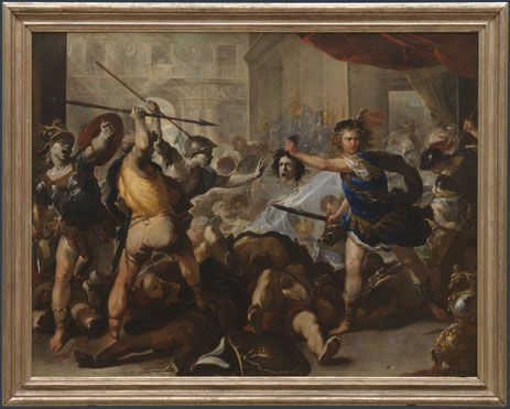 Luca Giordano: 'Perseus turning Phineas and his Followers to Stone'