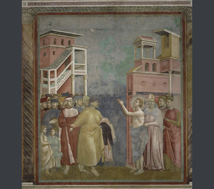 Giotto and his workshop: 'St Francis renounces his Earthly Father'.