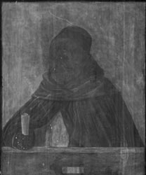X-Radiograph of Giovanni Bellini, 'A Dominican, with the Attributes of Saint Peter Martyr', about 1490–1500