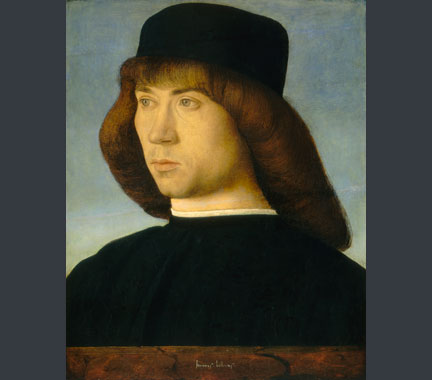 Giovanni Bellini, 'Portrait of a Young Man', c. 1490-5. National Gallery of Art, Washington.