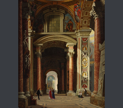 Heinrich Hansen: The Interior of St Peter's'.