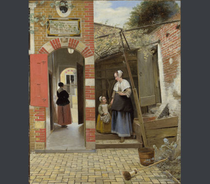 Pieter de Hooch, 'The Courtyard of a House in Delft', 1658