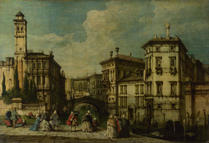Imitator of Francesco Guardi, 'Venice: Entrance to the Cannaregio', probably 19th century