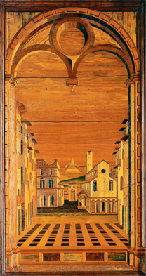 Fra Giovanni da Verona: Intarsia panel from the Abbey of Monte Oliveto Maggiore.