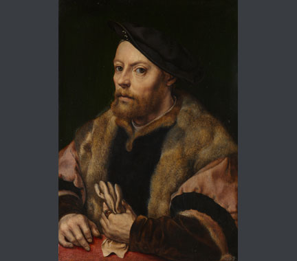 Jan Gossaert, 'A man holding a glove'