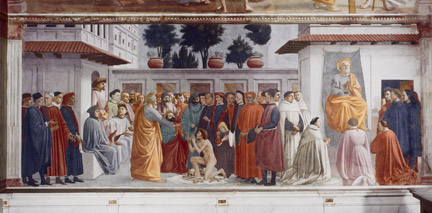 Masaccio: 'The Raising of the Son of Theophilus'.