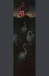 Reverse of Hans Memling, 'Saint John the Baptist from Two Panels from a Triptych', about 1480