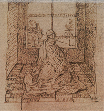 After Antonello da Messina: Detail of the Madonna and Child from 'Five Compositional Studies'.