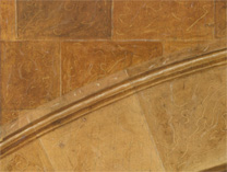 Antonello da Messina: Detail of the sandstone entrance arch from 'Saint Jerome in his Study'.