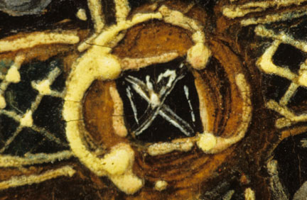 fig. 2 Detail of NG6538 showing the detail of the jewel on the hat of Johann the Steadfast