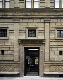A doorway at the Palazzo Rucellai.