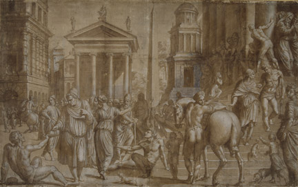 Baldassare Peruzzi: The Presentation of the Virgin in the Temple'.