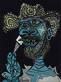 Pablo Picasso 'Man with a Straw Hat and an Ice Cream Cone', 1938