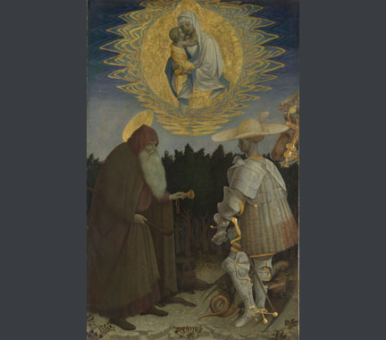 Pisanello, 'The Virgin and Child with Saints', about 1435-41