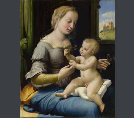 Raphael, The Madonna of the Pinks, about 1506-7