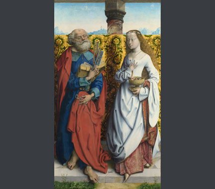 Master of the Saint Bartholomew Altarpiece, 'Saints Peter and Dorothy', probably 1505-10