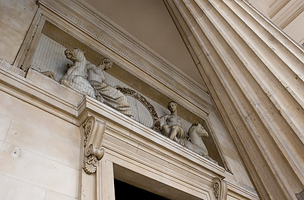 Statues above the Portico