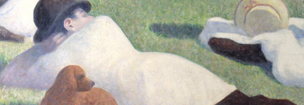 Detail from Georges Seurat, 'Bathers at Asnières', 1884