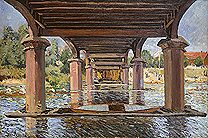 Alfred Sisley 'Under the Bridge at Hampton Court', 1874