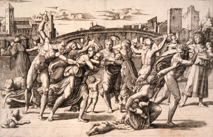 Raimondi print, with a Raphael drawing