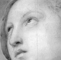 IRR detail of head from Raphael, Saint Catherine