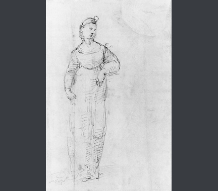 Sketch of full-length composition for Raphael, Saint Catherine