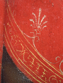 Pattern on the border of the mantle
