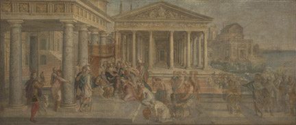 Lambert Sustris: 'The Queen of Sheba before King Solomon'.