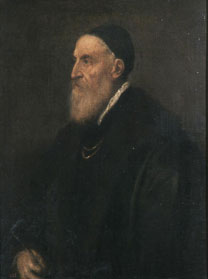 Detail from Titian, 'Self Portrait', 1566