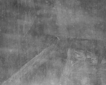 Jan van Eyck: 'Margaret, the Artist's Wife', 1439, detail of X-radiograph