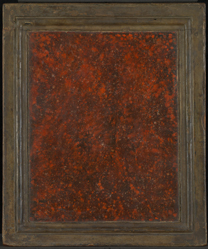 Jan van Eyck: 'Margaret, the Artist's Wife', 1439, the marbled reverse after cleaning.