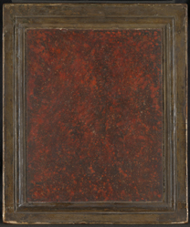 Jan van Eyck: 'Margaret, the Artist's Wife', 1439, the marbled reverse before cleaning.