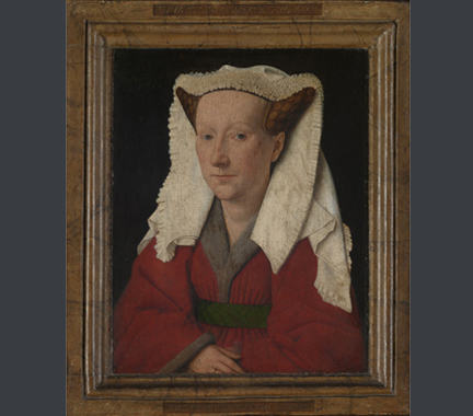 Jan van Eyck: 'Margaret, the Artist's Wife', 1439, before cleaning
