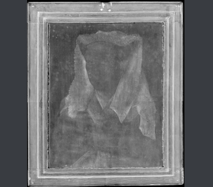 Jan van Eyck: 'Margaret, the Artist's Wife', 1439, X-radiograph