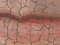 Jan van Eyck: 'Margaret, the Artist's Wife', 1439, photomicrograph of her lips