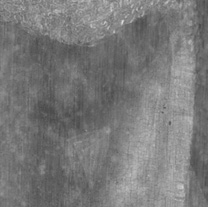 Jan van Eyck: 'Margaret, the Artist's Wife', 1439, detail of X-radiograph