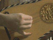 Johannes Vermeer, Detail from 'The Guitar Player', about 1672 On loan from English Heritage, The Iveagh Bequest (Kenwood)