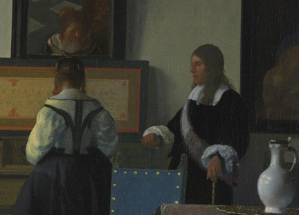 Detail from Johannes Vermeer, 'The Music Lesson', about 1662–3. Royal Collection Trust / © Her Majesty Queen Elizabeth II 2013