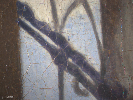 Leaded lights detail from Johannes Vermeer, 'The Music Lesson', about 1662–3, about 1662–3. Royal Collection Trust / © Her Majesty Queen Elizabeth II 2013