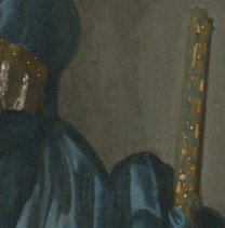 Detail from Johannes Vermeer, 'A Young Woman seated at a Virginal', about 1670-2