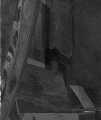 Infrared reflectogram detail from Johannes Vermeer, 'A Young Woman seated at a Virginal', about 1670-2