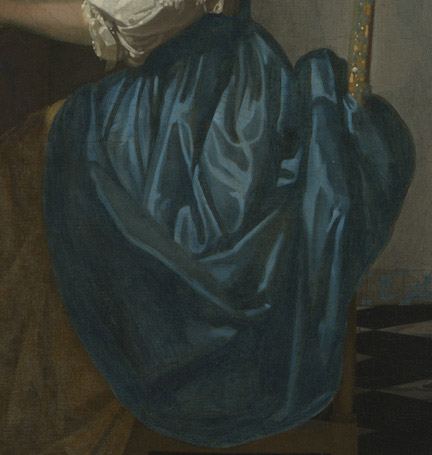 Detail from Johannes Vermeer, 'A Young Woman seated at a Virginal', about 1670-2