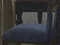 Detail from Johannes Vermeer, 'A Young Woman standing at a Virginal', about 1670-2