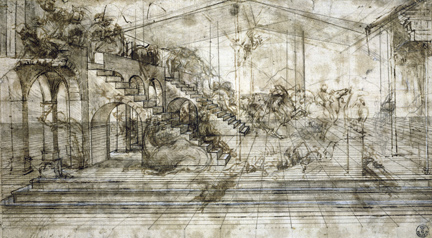 Leonardo da Vinci: 'Study for the Setting of the