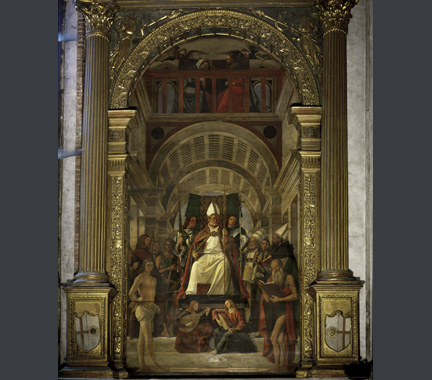 Vivarini and Basaiti: 'Altarpiece of St Ambrose.'