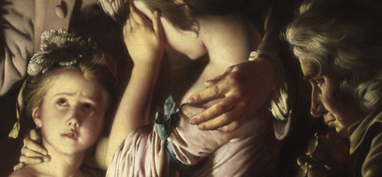 Detail from Joseph Wright 'of Derby', 'An Experiment on a Bird in the Air Pump'