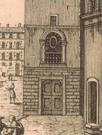 Giuseppe Zocchi: Detail showing the position of the tabernacle.