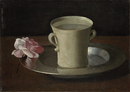 Francisco de Zurbarán, A Cup of Water and a Rose, about 1630